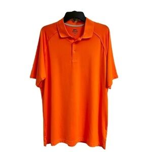 SLAZENGER, MENS GOLF SHIRT. ORANGE, SHORT SLEEVE POLO. EXCELLENT CONDITION.SIZEL